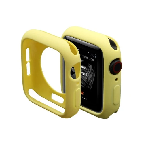 yellow Чехол для часов для Apple watch чехол 4 5 44 мм 40 мм, 42 мм, 38 мм, версия наручных часов iWatch, 5/4/3/2/1 Бампер протектор устойчивый к царапинам ударопрочный чехол - Цвет: yellow