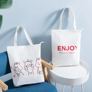 

Single Shoulder Portable Canvas Bag Canvas Bag Ins Woman Environmental Protection Go Out Shopping Sack Student Concise Will