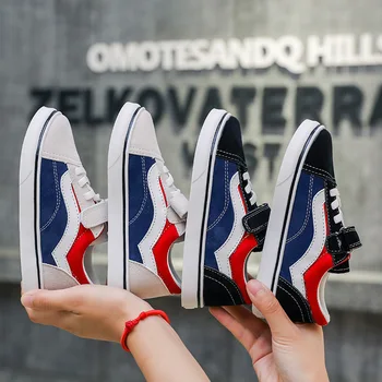 

2019 Spring Autumn Children Sneakers Girls New Arrival Student Shoes for Boys Casual Stripe Kid Shoes Flats Suede Leahter C07231