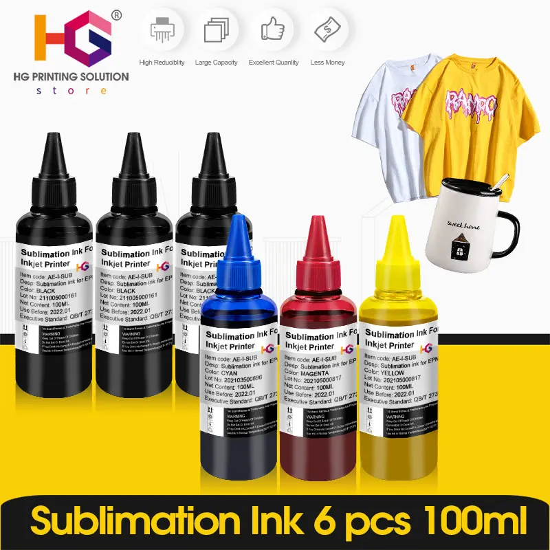 ALIZEO 100ML Universal Sublimation Ink For Epson Desktop Inkjet Ecotank kit Printer