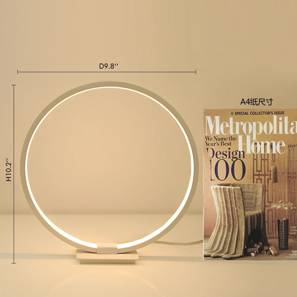  Lamplo Modern Table Lamp acrylic LED desk Lamp study lamp touch dimmable nightstand light study rea - 4000227871926