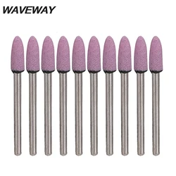 WAVEWAY outils en pierre Abrasive, perceuse électrique Type de cylindre tête de polissage roue outil pour Dremel outils rotatifs accessoires 10 pièces 