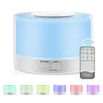 

500ml Remote Control Air Aroma Ultrasonic Humidifier With Color LED Lights Electric Aromatherapy Essential Oil Diffuser for home