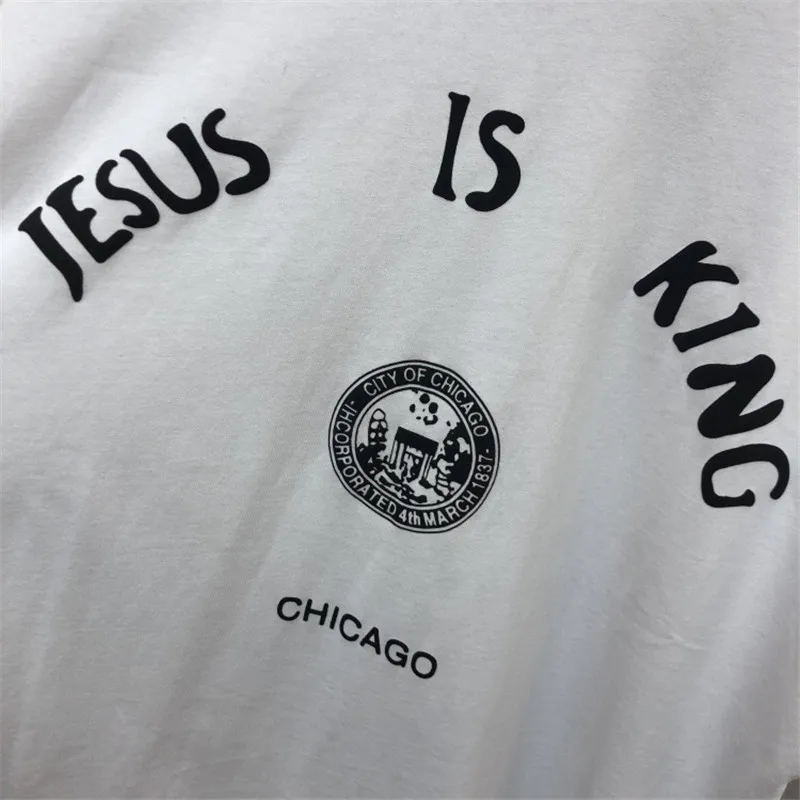Футболка Kanye Jesus Is King с коротким рукавом для женщин и мужчин, лучшее качество, Летние Стильные футболки Kanye