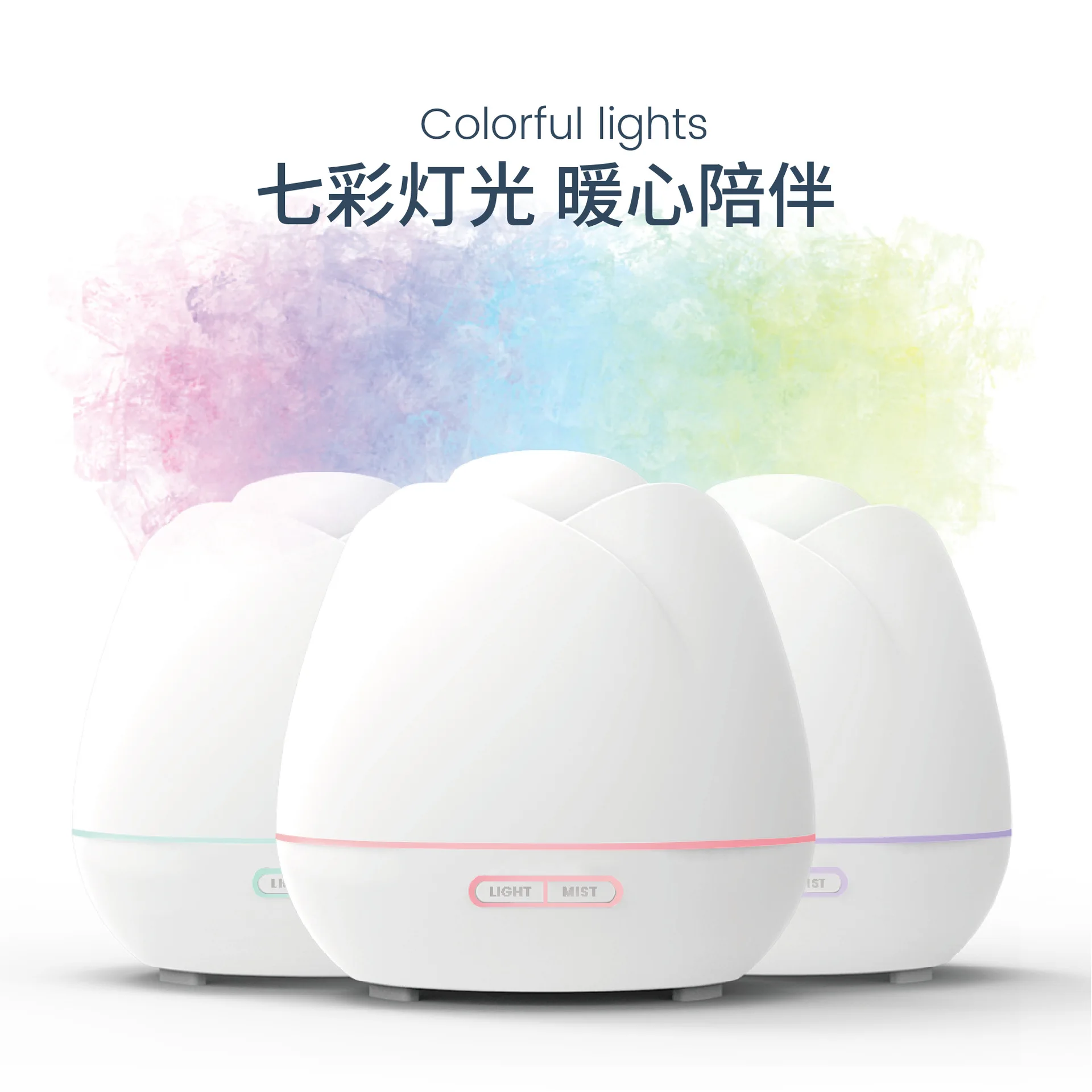 

Rose Aroma Diffuser USB Colorful Ambience Light Timing Anti-Dry Car Mounted Essential Oil Humidifier