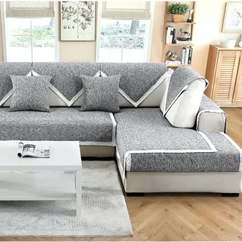 

Spring and Autumn Roving Sofa Cover Solid Color Wear-resistant Sofa Towel Plant Printing and Dyeing Breathable Sofa Cover