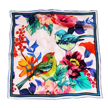 

scarves[XIUKE]new fashion women silk printing bandana small handkerchief square scarf original design 20*20 INCH