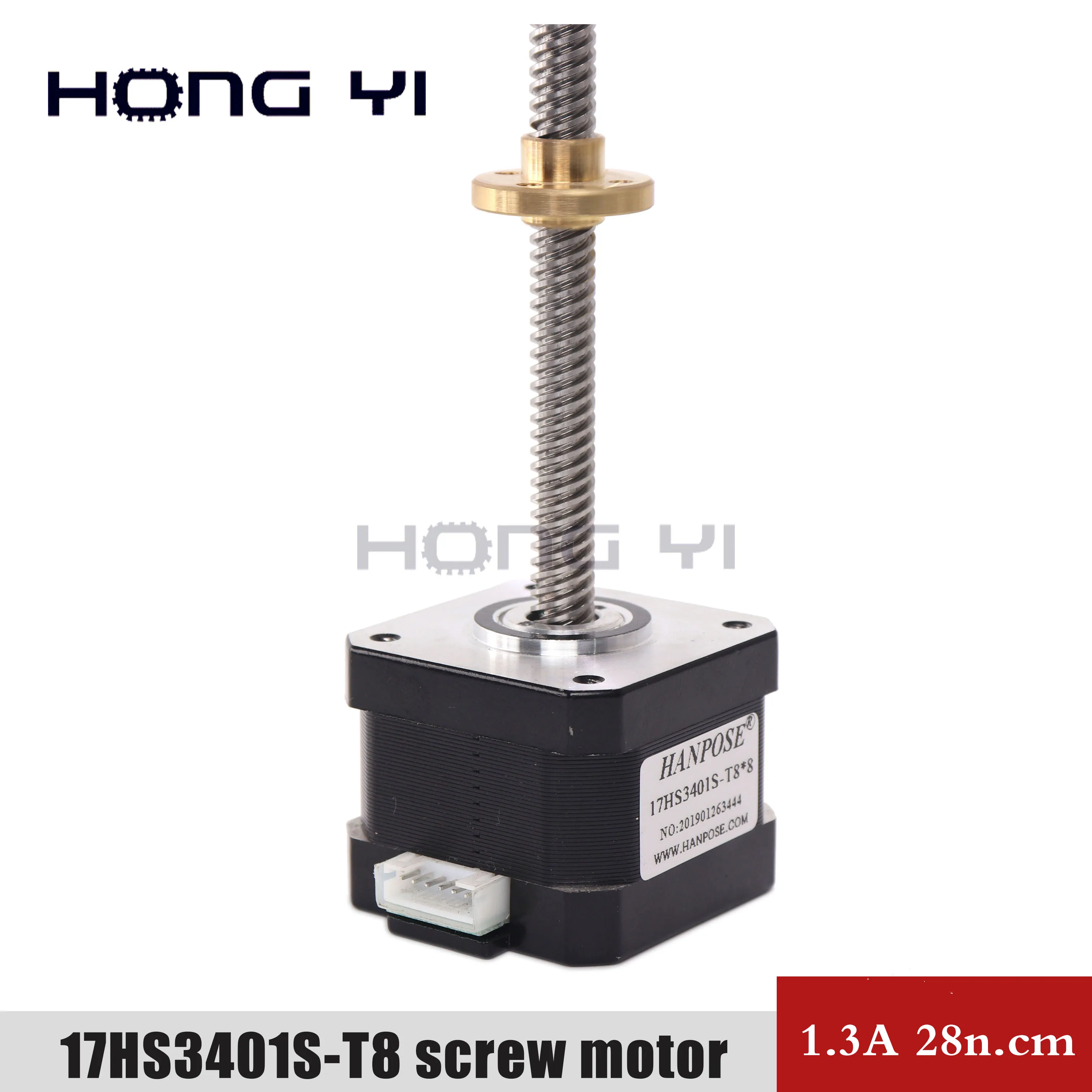 Parafuso de Bronze da Porca do Passo do Motor da Etapa Motor da Etapa de 17hs3401s-t8 8mm para o Laser 17 do Cnc de 17hs3401s-t8
