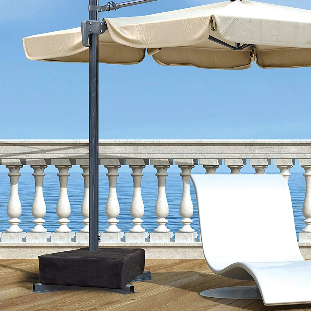 Beach Weight Tent Stand Square Universal Oxford Cloth Umbrella Base Outdoor Sand Bag Durable Fixing Black Shelter Tool