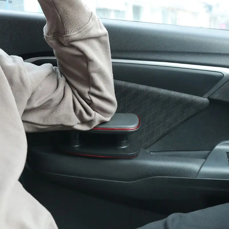 Автомобильный покрытая цельной полиуретановой кожей регулировки автомобиля левой рукой подлокотник локоть Поддержка кронштейн Установка силиконовый коврик