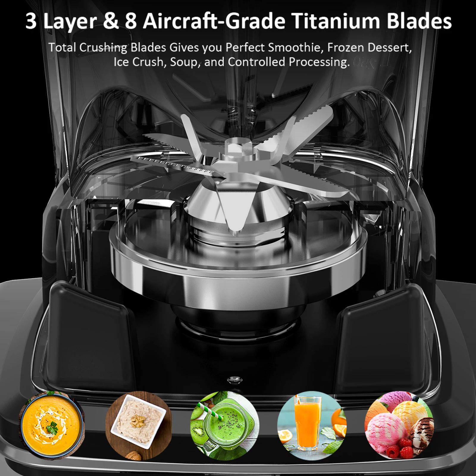 Homgeek Blender Smoothie Maker 2000W Professional Blender with 8 Adjustable Speeds 2L BPA-free Tritan 33000rpm High Speed Juicer Homgeek Blender Smoothie Maker 2000W Professional Blender with 8 Adjustable Speeds 2L BPA-free Tritan 33000rpm High Speed Juicer