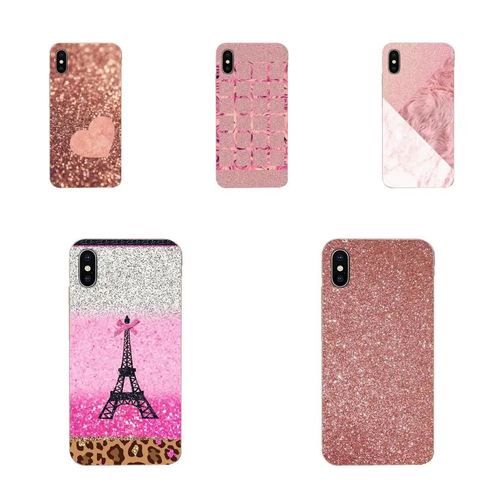 Золотисто-розовый блестящий чехол для мобильного телефона LG K50 Q6 Q7 Q8 Q60 X power 2 3 Nexus 5