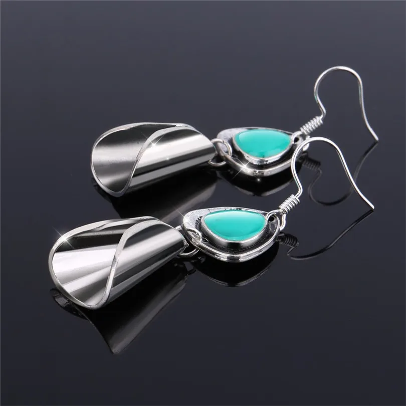 Old Wind Chime Earrings For Women Turquoise Shape Statement Earrings Vintage Indian Jewelry Boucle D`Oreille Femme 30AUG203