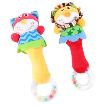 

2pcs Animal Hand Bell Toy Intelligence Toy Educational Toy Hand Bell Playing
