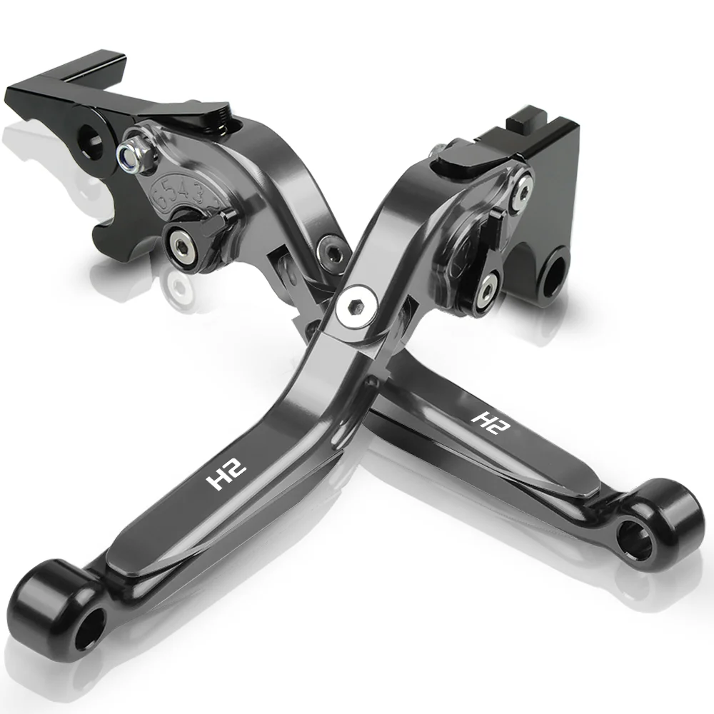 Аксессуары для мотоциклов выдвижная регулируемая складная ручка рычаги тормоза сцепления с логотипом H2 для Kawasaki H2/H2R
