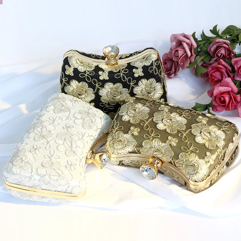 

Lace Evening Bag Debutante Clutch Quality Floral Evening Bag Classic Embroidered Cheongsam WOMEN'S Bag