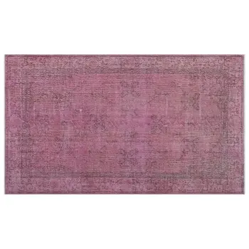 

Handmade Pink Vintage Overdyed Turkish Area Rug 156x266 Cm-5'1''X8'9''