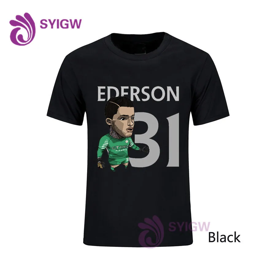 9 Высококачественная брендовая мужская футболка Ederson, Повседневная футболка с коротким рукавом и круглым вырезом, Модная хлопковая футболка с принтом, Мужская футболка 0106-9 - Цвет: 9