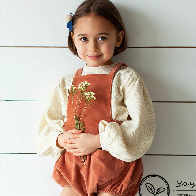 Soor Ploom/шаровары для маленьких девочек; красивые вельветовые Комбинезоны для маленьких мальчиков; высококачественные детские шаровары в европейском стиле