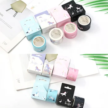 

3cm *5m Cute Unicorn Colorful Paper Tape Adhesive Tapes DIY Scrapbooking Sticker Label Masking Tape
