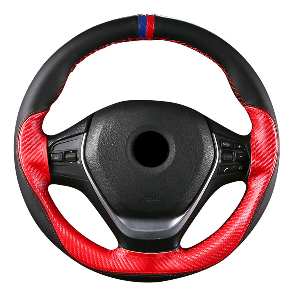 Чехол на руль из углеродного волокна для Mazda Demio 2 Axela 3 CX 5 peugeot 108 208 308 508 2008 3008t