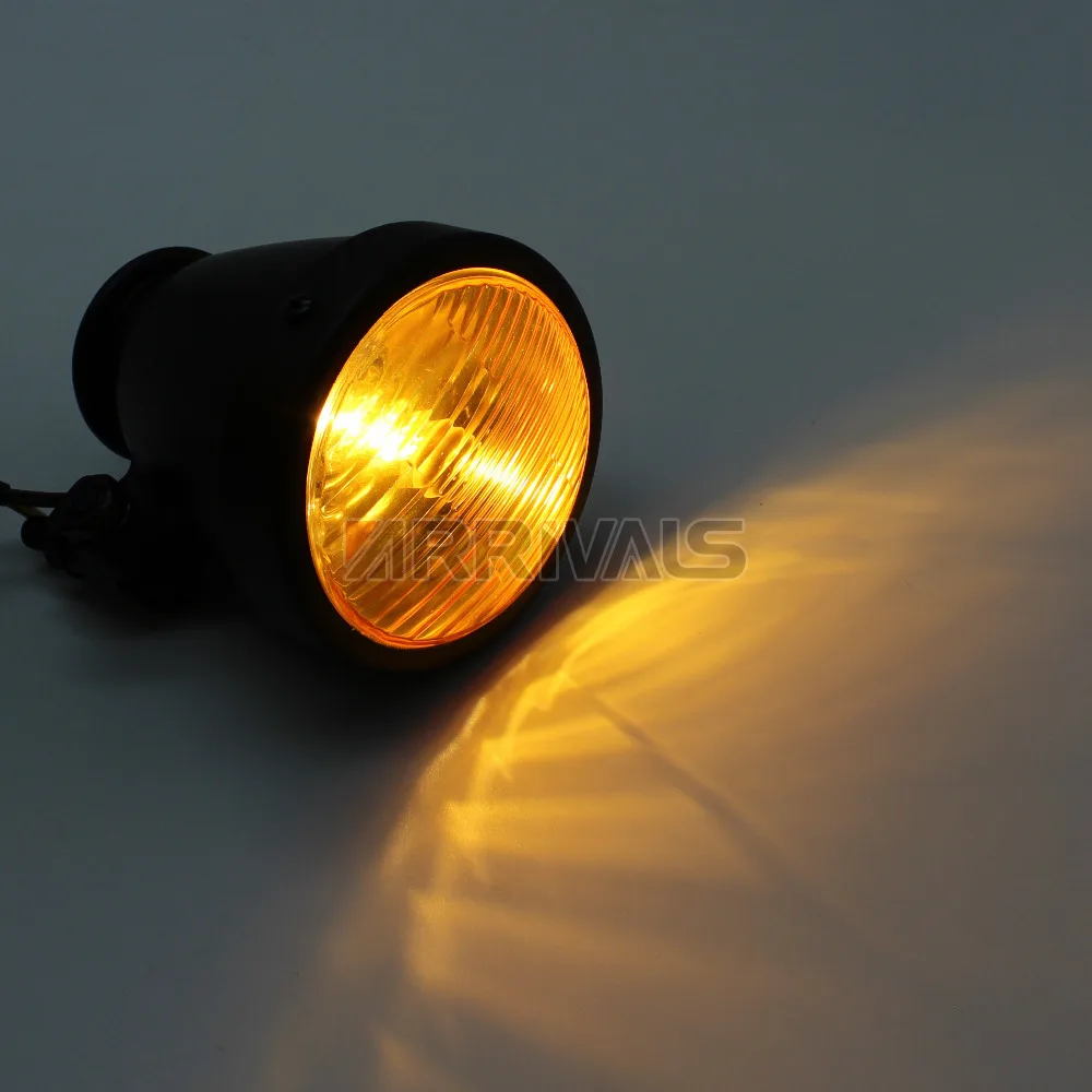 12V универсальный высокое качество мотоцикл светодиодный фары передние противотуманные фары дальнего света черный чехол