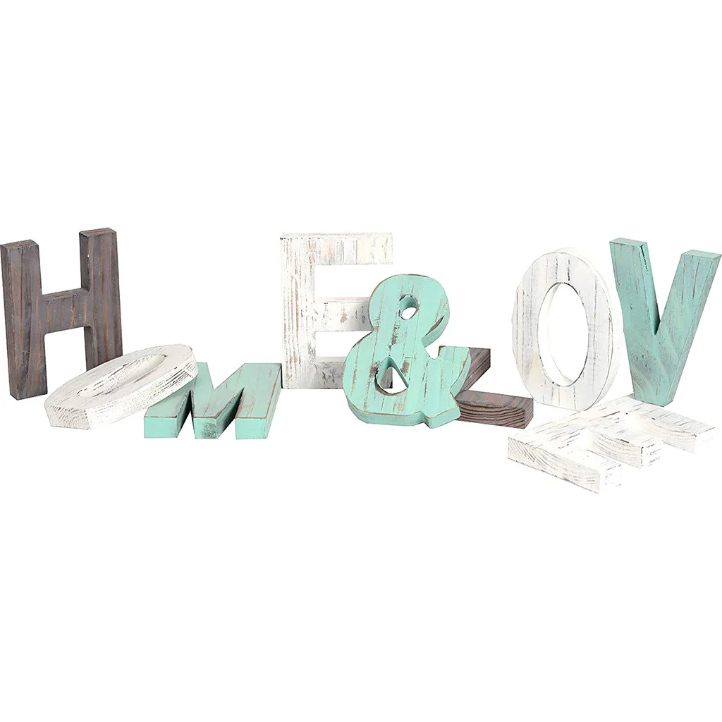 Из дерева в деревенском стиле LOVE & HOME декоративный знак стоящий вырез слово Декор