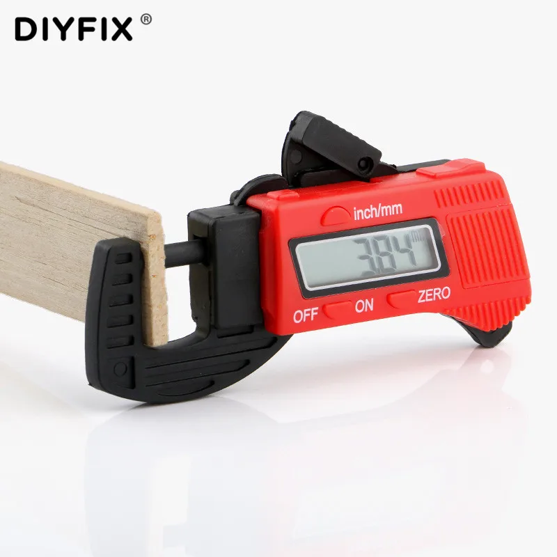 DIYFIX Inch/Metric 0-12.7mm Digital Thickness Gauge Mini Thickness Meter Tester  Caliper Meter Width Measure Measuring Tool