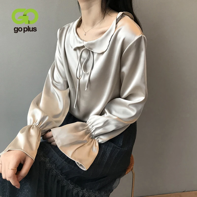 

Spring Women's Blouse Shirt Vintage Ruffled Long Flare Sleeve Womens Tops And Blouses Blusas Mujer De Moda 2020 Ropa Mujer