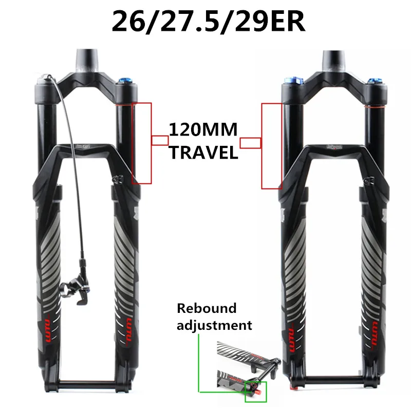 LUTU MTB велосипедная подвесная вилка MTB 26 27,5 29 'горная воздушная вилка коническая рулевая вилка для велосипеда 140 мм дорожная Корона/Дистанционное устройство блокировки