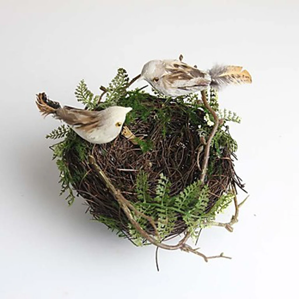 12Pieces Artificial Feather Bird Xmas Christmas Tree Decor Perched