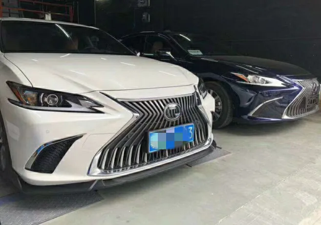 Для LEXUS ES Z10 sedan 4 двери переднего бампера спойлер PP и углеродное волокно Материал автомобиля губы крыло праймер цвет