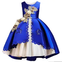 Nouveau bébé filles robe à fleurs noël princesse mariage élégant enfants robes élégantes enfants vêtements fête Costume vêtements 6