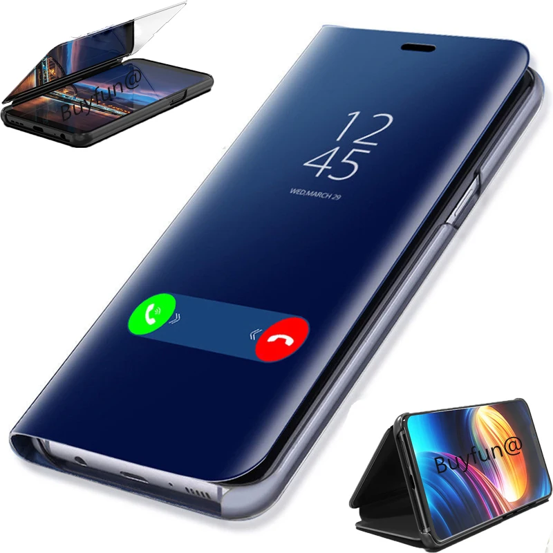 

Mirror Case For huawei honor 20 honor 10 light honor 8s 8c 8x 8a stand Flip cover for huawei p30 pro p20 lite y6 y9 2019 case 6D