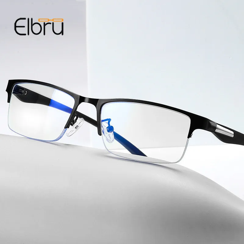 

Elbru Computer Glasses Anti Blue Light Blocking Filter Reduces Digital Eye Strain Clear Regular Gaming Goggles Eyewear TR90