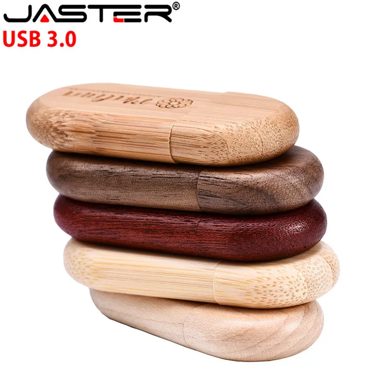 JASTER USB 3 0 индивидуальный логотип деревянный + коробка персональный Флешка 128 Гб 64