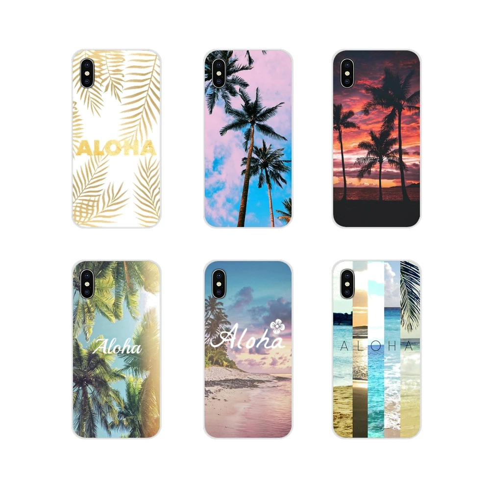 Аксессуары чехол для телефона Aloha с пальмами летний Sony Xperia XA1 XA2 XZ1 XZ2 Z1 Z2 Z3 compact M2 M4 M5