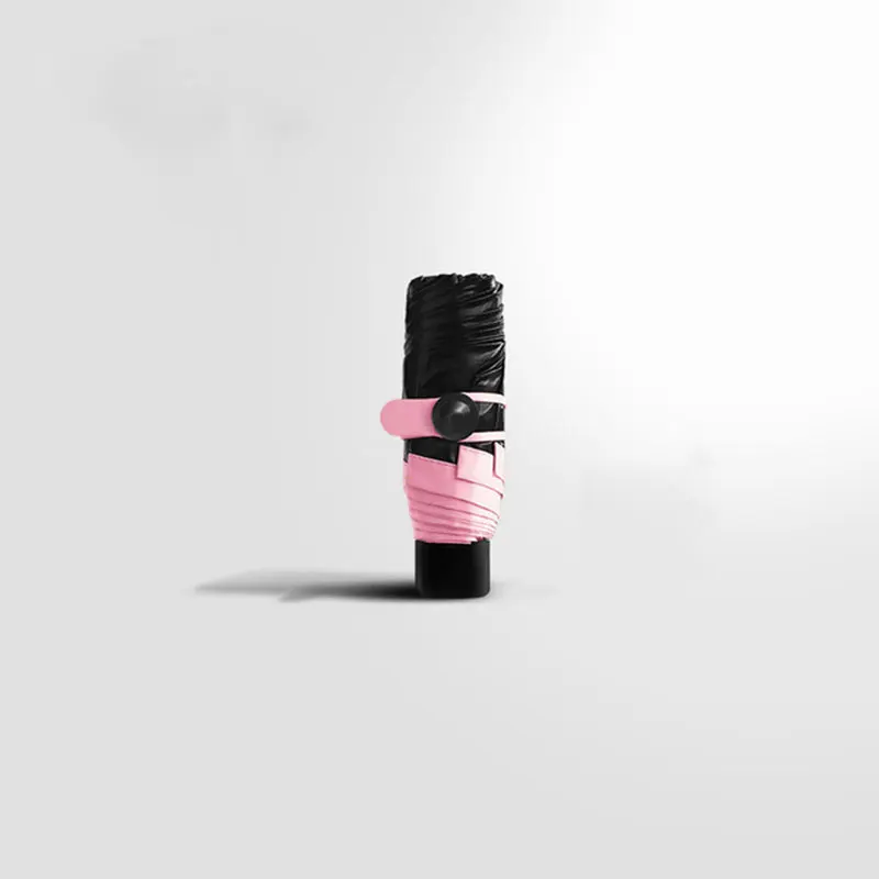 pink Зонт для девочки 1 шт. Мини Женский Открытый дождливый день Карманный Зонт легкий 6 кости пять складной Защита от Солнца Ветрозащитный для девочек зонтик - Цвет: pink