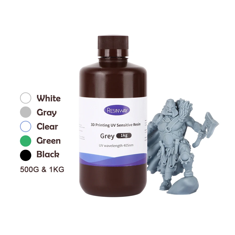 RESINWAY 405nm resina para LCD 3D impresora Anycubic resina fotones Mono X/Mono/fotón impresora 3D Material de impresión UV resinas