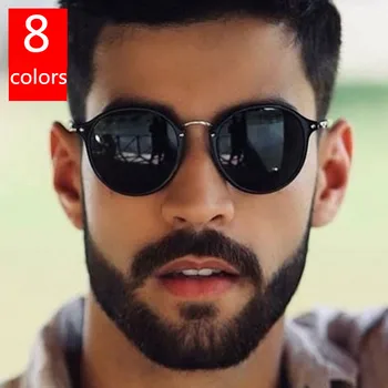 

Trendy New Round Retro Sunglasses Brand Designer Fashion Eyeglasses for Men Women Vintage Luxury Outdoor Sports male Sun Glasses