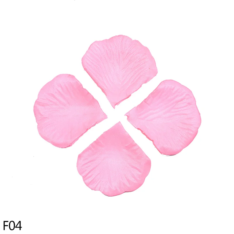 F04 500/1000pcs 5*4.5CM Romantic Artificial Flowers Colored Silk Rose Petal Fake Rose Flower For Wedding Marriage Room Decor Supplie - Цвет: F04