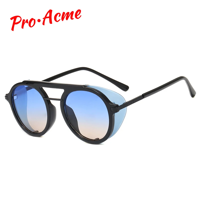 

Pro Acme Brand Design Cool Fashion Vintage Steampunk Sunglasses Man 2019 Side Shield Gothic Punk Women Sun Glasses UV400 PA1282