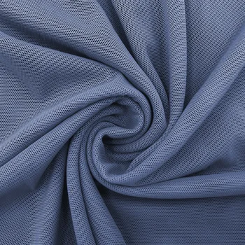 

Slate Blue Elastic force sewing mesh fabric per Meter Nylon Spandex 4 way stretch for stage costumes party dress garment