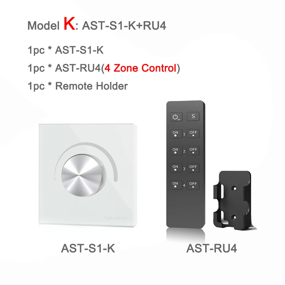 Model K Симисторный регулятор светодиодного освещения выключатель Smart Wifi 2,4G RF Беспроводной пульт дистанционного управления переменного тока 110V 230V 220V затемнения Ручка контроллер для Светодиодный лампочки лампы - Цвет: Model K