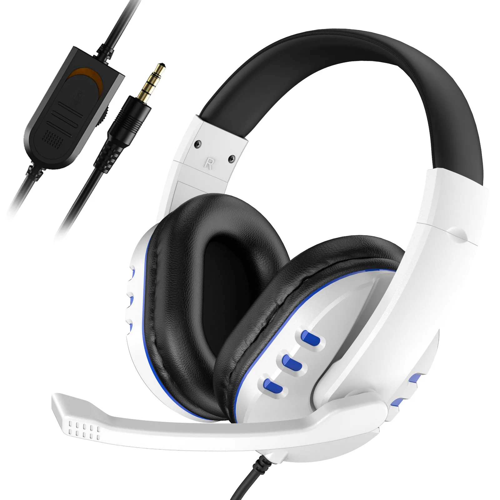 Auriculares con cable para videojuegos, cascos con micrófono para PC, ordenador  portátil, PS4, PS5, Play Station 4, 5, Nintendo Switch, Tablet