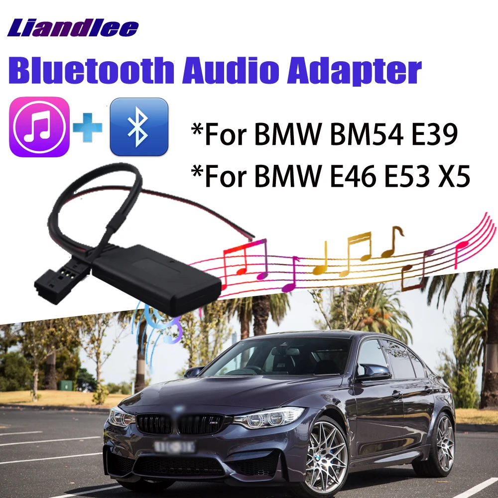 Liandlee DIY Автомобильный адаптер BT для BMW BM54/E39/E46/E38/E53/X5 3 штыря AUX Интерфейс Bluetooth аудио