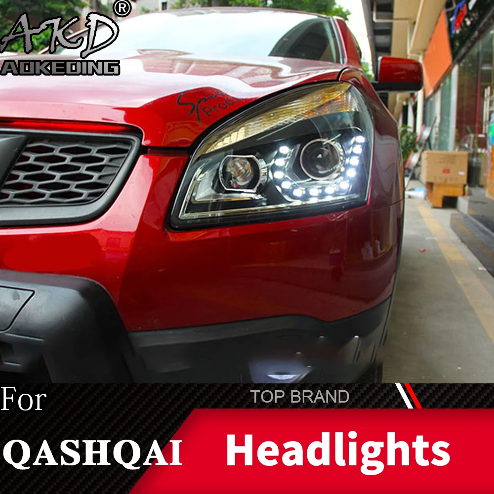 Фара для автомобиля Nissan 2007-2016 Qashqai фары Противотуманные Дневные ходовые огни DRL H7