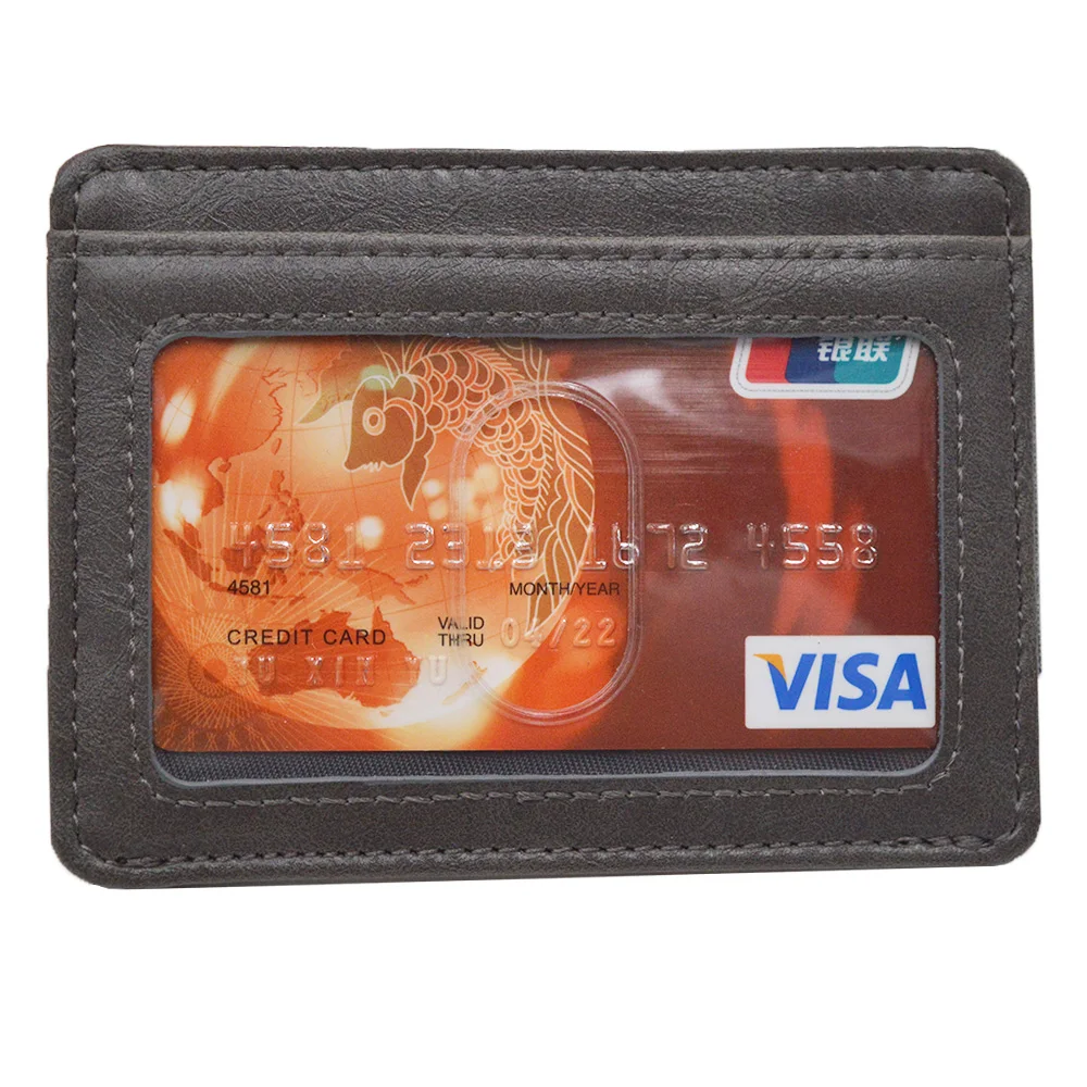 Кошелек для кредитных карт с rfid защитой тонкий мужской бумажник из искусственной