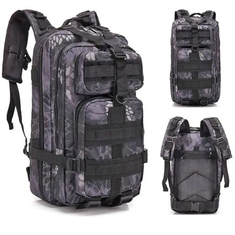 30L большой Ёмкость армейский рюкзак EDC Molle сумка с рисунком под кожу питона; Для мужчин рюкзак для наружного Кемпинг походы охотничья сумка