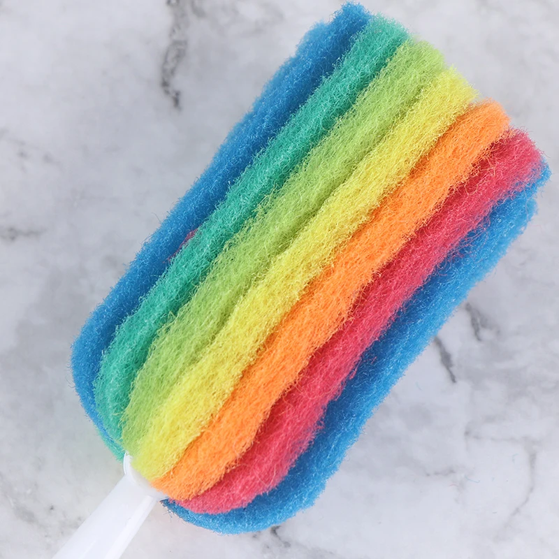 Съемная красочная бутылка для воды кружка стеклянная моющая губка Чистящая щетка Скраб с ручкой Чистящая посуда щетка стекло